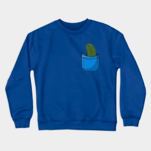 Is that a pickle in your pocket? Funny Vegetarian Vegan Humor Crewneck Sweatshirt